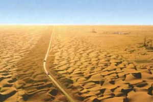 塔里木沙漠公路—目前<em>世界上</em>在流动沙漠中修建<em>的</em><em>最长</em><em>的</em>公路