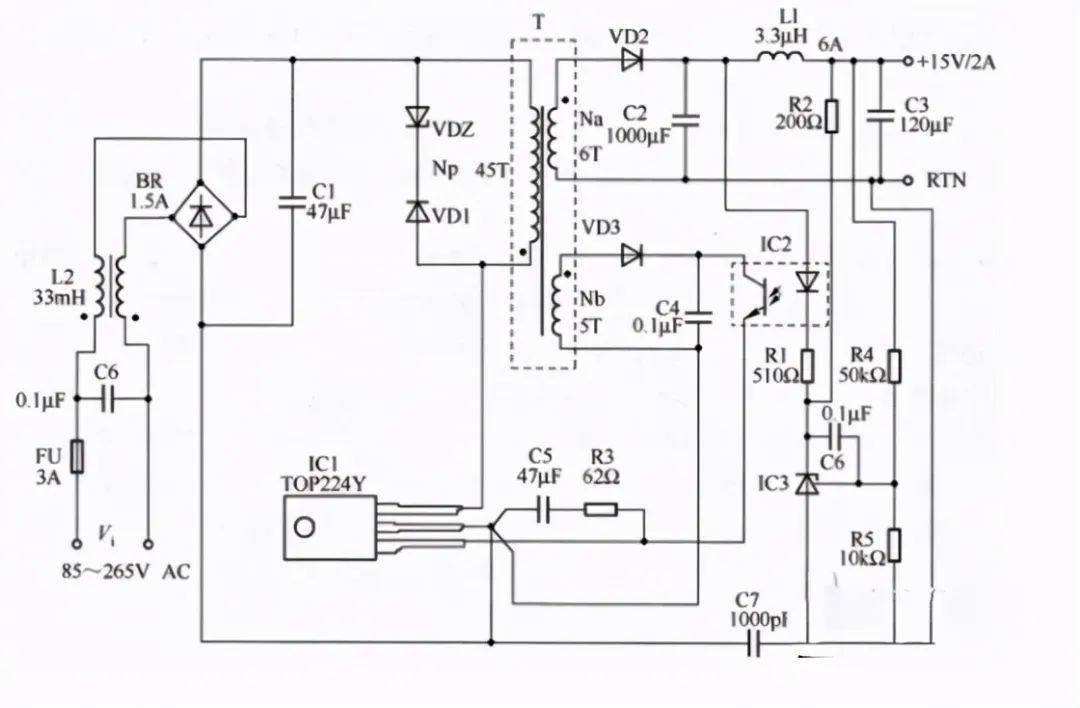 <em>并联</em>型稳压电源电路图2
