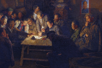 《1978年11月24日·小岗》—是现代画家王少伦创作的油画