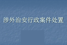 <em>课件</em>：<em>涉外</em><em>警务</em><em>专业</em>《<em>涉外</em>案件处置—<em>涉外</em>治安行政案件处置》