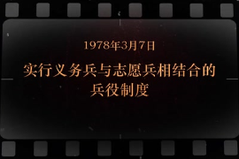 1978年3月7日 实行义务兵与志愿兵相结合的兵役制度